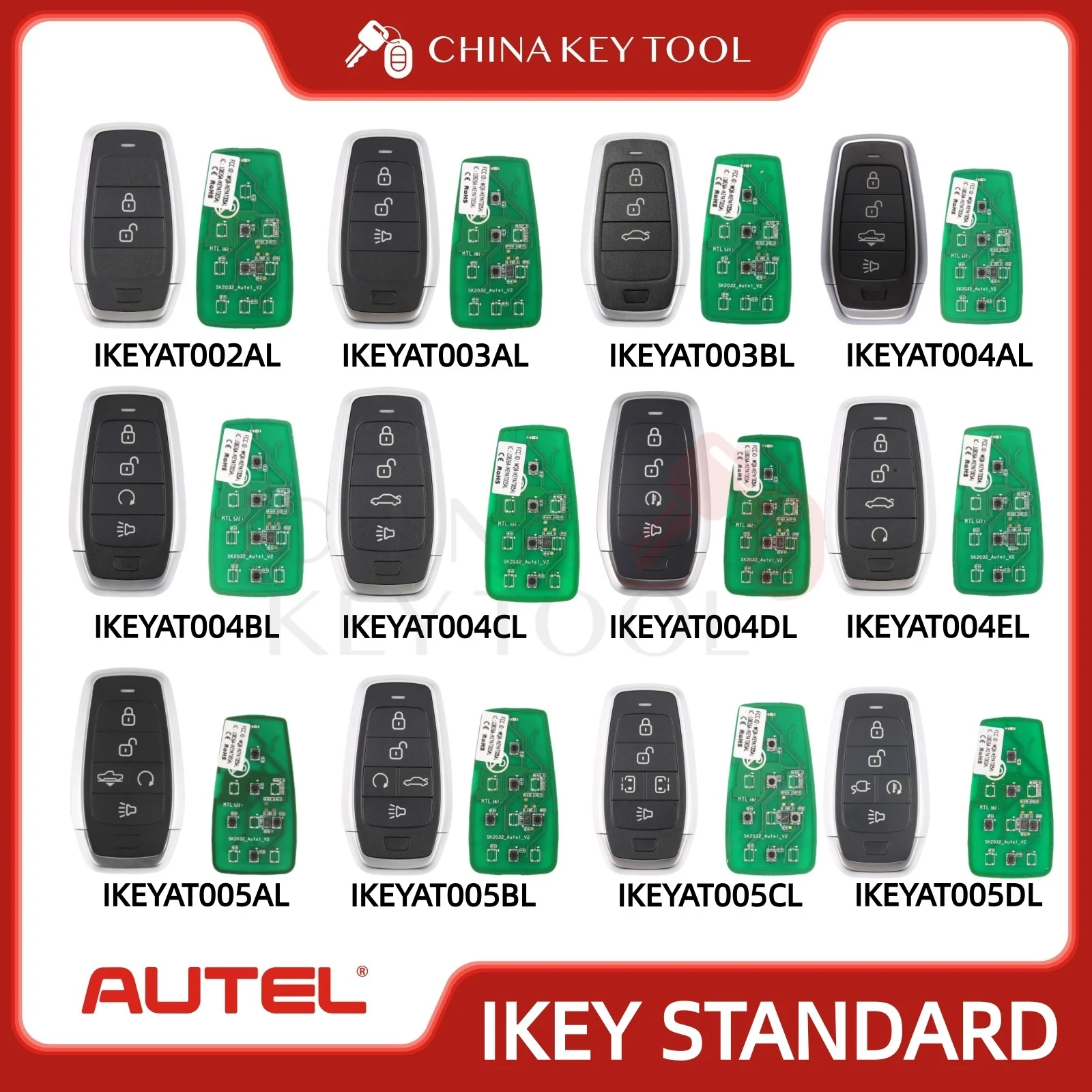 Autel IKEY IKEYAT002AL IKEYAT003AL IKEYAT003BL IKEYAT004AL IKEYAT004BL IKEYAT004CL IKEYAT004DL IKEYAT004EL IKEYAT005A/B/C/DL
Autel IKEY IKEYAT002AL IKEYAT003AL IKEYAT003BL IKEYAT004AL IKEYAT004BL IKEYAT004CL IKEYAT004DL IKEYAT004EL IKEYAT005A/B/C/DL