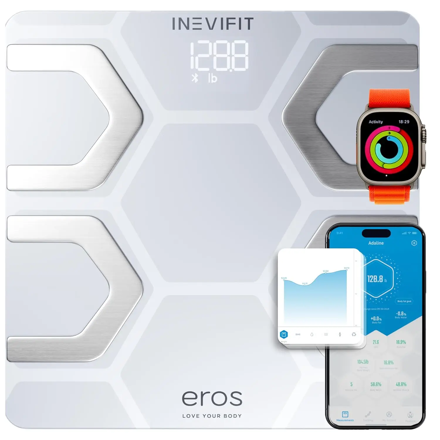 Умные весы для жира в организме с приложением Bluetooth — отслеживание 13, фитнес-метровая метрика, емкость 400 фунтов, белый
Умные весы для жира в организме с приложением Bluetooth — отслеживание 13, фитнес-метровая метрика, емкость 400 фунтов, белый