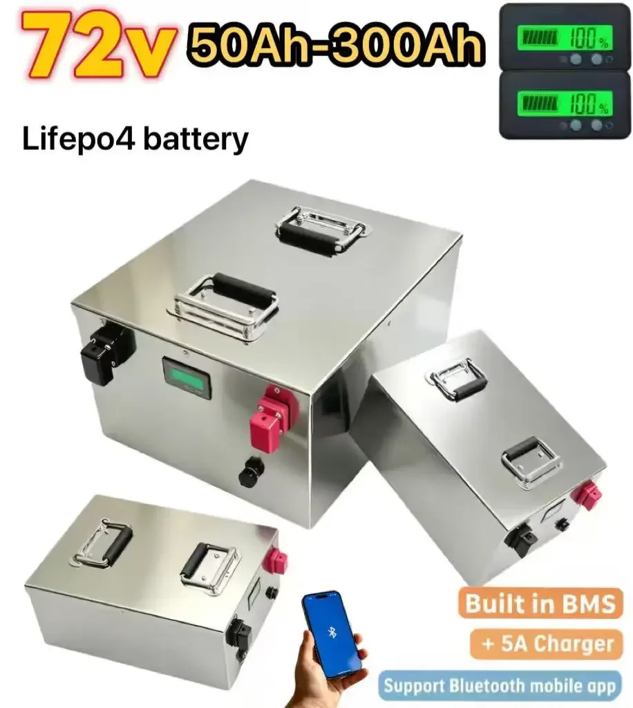 72V 50Ah-300Ah LiFePO4 Battery Pack, High-Performance Lithium Iron Phosphate Battery with Built-in BMS, Stable Power Battery for
72V 50Ah-300Ah LiFePO4 Battery Pack, High-Performance Lithium Iron Phosphate Battery with Built-in BMS, Stable Power Battery for