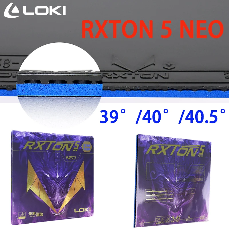 39°/40°/40.5° LOKI RXTON 5 NEO Table Tennis Rubber Sheet Sticky Surface Ping Pong Rubber with 2.1mm Blue Sponge ITTF Approved
39°/40°/40.5° LOKI RXTON 5 NEO Table Tennis Rubber Sheet Sticky Surface Ping Pong Rubber with 2.1mm Blue Sponge ITTF Approved