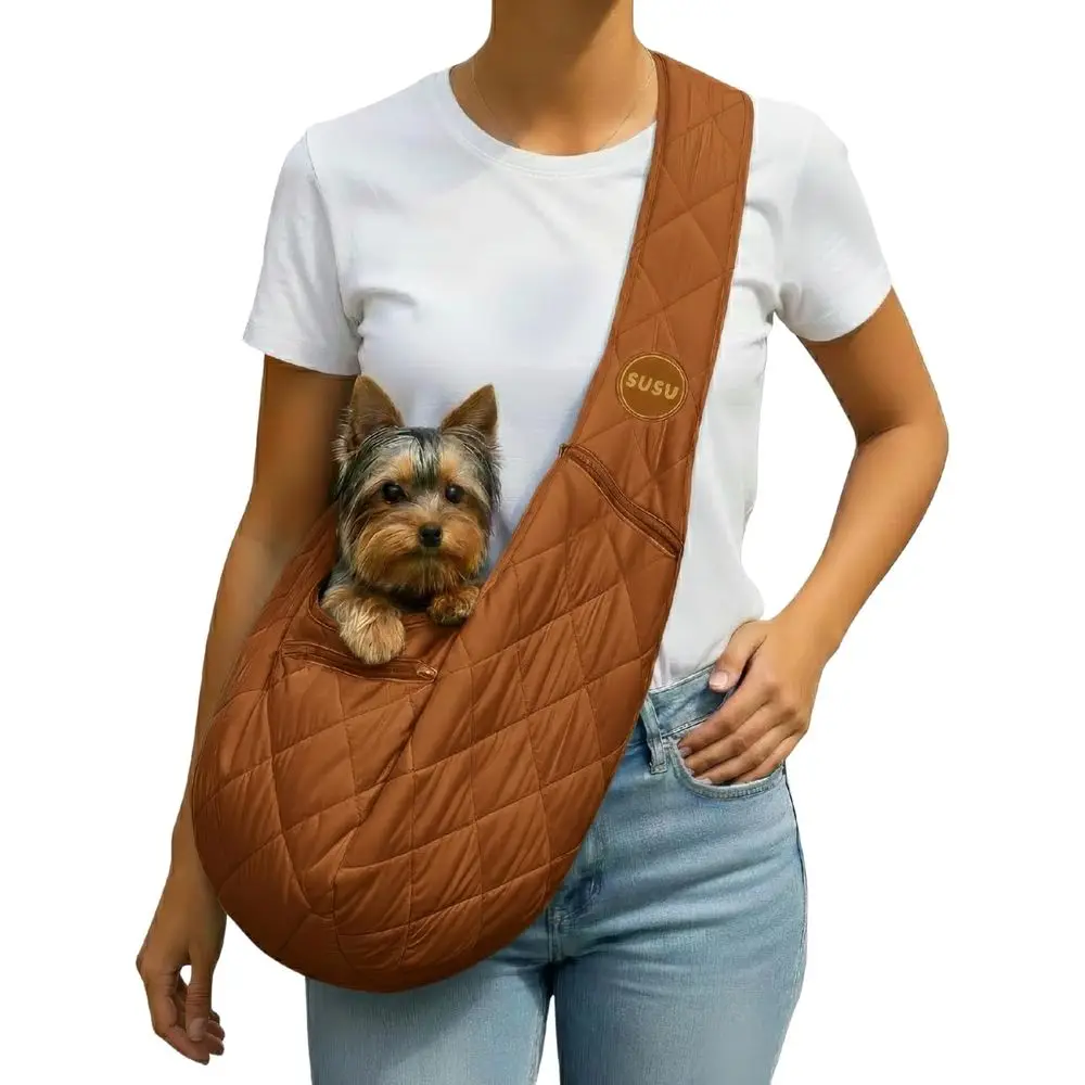Dog Carrier Sling – 2-in-1 Body & Handheld for Small Dogs up to 3-8 lb, Rip-Stop Nylon, Padded Strap & Safety Tether
Dog Carrier Sling – 2-in-1 Body & Handheld for Small Dogs up to 3-8 lb, Rip-Stop Nylon, Padded Strap & Safety Tether