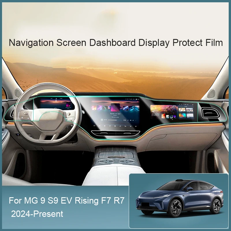 For MG9 S9 EV Rising F7 R7 2024-Present Car GPS Navigation Screen Protect Tempered Film Dashboard Display Sticker Auto Accessory
For MG9 S9 EV Rising F7 R7 2024-Present Car GPS Navigation Screen Protect Tempered Film Dashboard Display Sticker Auto Accessory