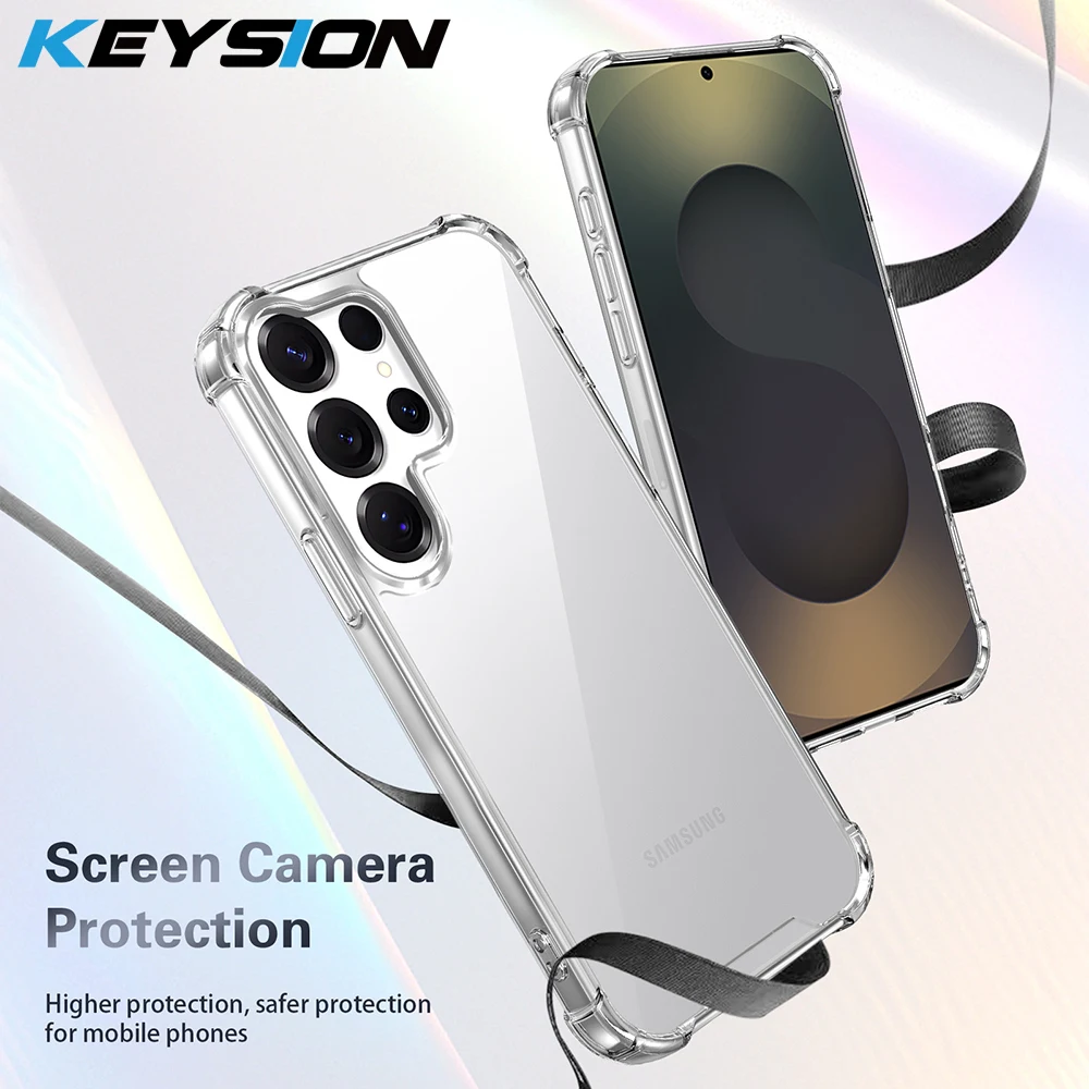 KEYSION Four-Corners Shockproof Transparent Case for Samsung Galaxy S23 S24 S25 Ultra S25+ S23 S24 FE TPU+PC Clear Phone Cover
KEYSION Four-Corners Shockproof Transparent Case for Samsung Galaxy S23 S24 S25 Ultra S25+ S23 S24 FE TPU+PC Clear Phone Cover