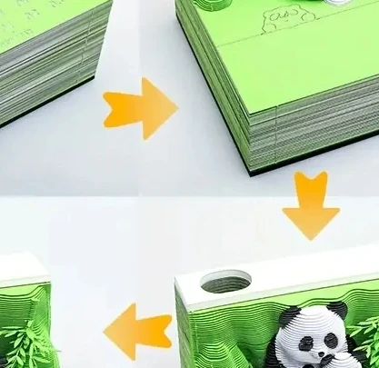 3D Panda Notepad 2025 Calendar 3D Paper Art Notes Notepad Paper Engraving Art Sticky Tear Home Office Desktop Decor
3D Panda Notepad 2025 Calendar 3D Paper Art Notes Notepad Paper Engraving Art Sticky Tear Home Office Desktop Decor