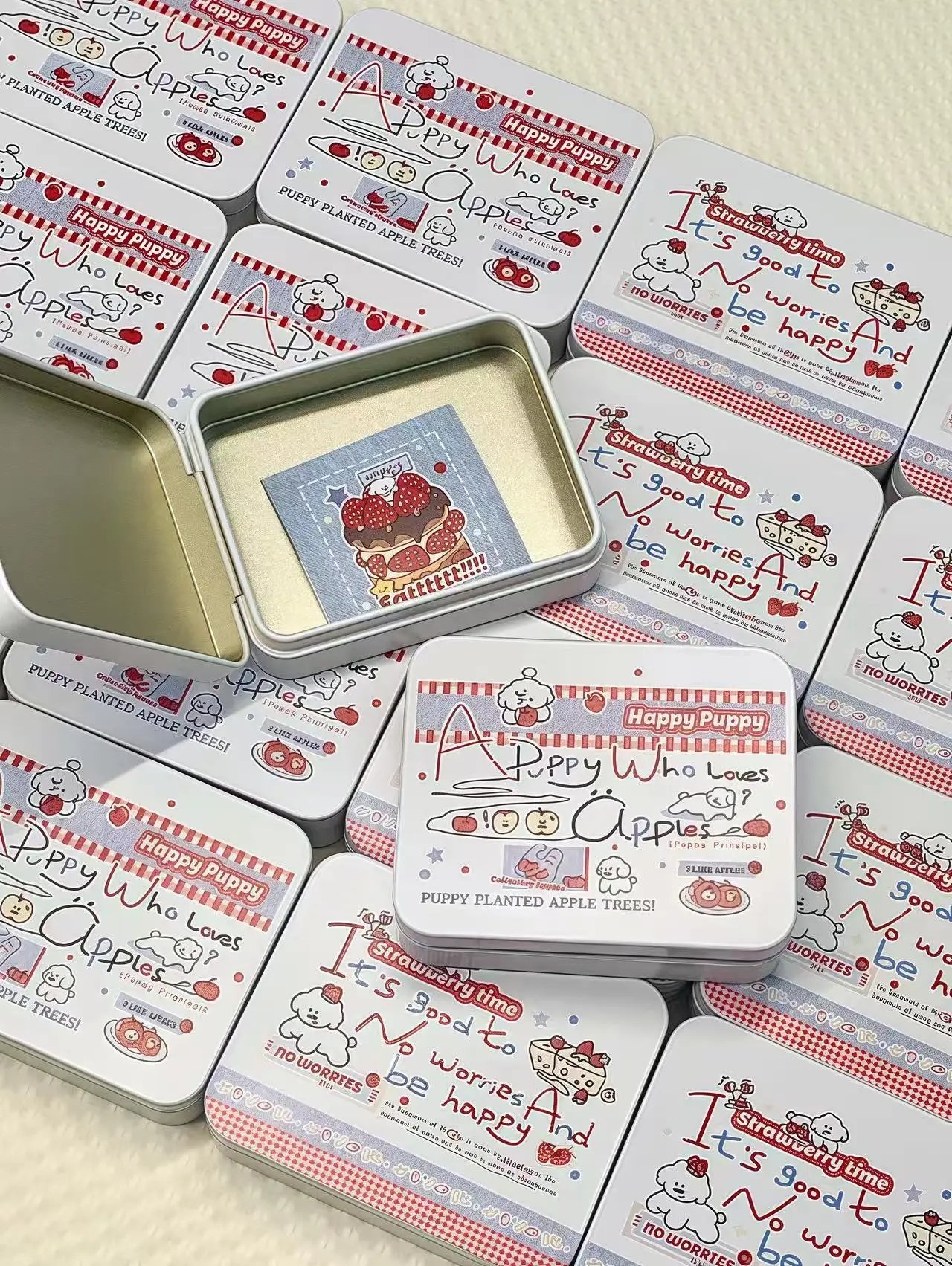 Sweet Pups Storage Tin: Apple and Strawberry Puppy
Sweet Pups Storage Tin: Apple and Strawberry Puppy