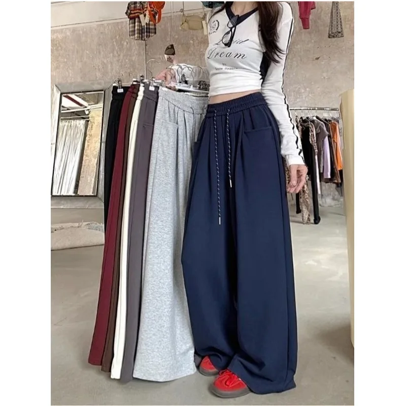 New Style High Waist Straight Leg Wide Leg Pants Pure Color Casual Trousers Women's Lazy Sle Summer Sweatpants Long Dra Pants
New Style High Waist Straight Leg Wide Leg Pants Pure Color Casual Trousers Women's Lazy Sle Summer Sweatpants Long Dra Pants