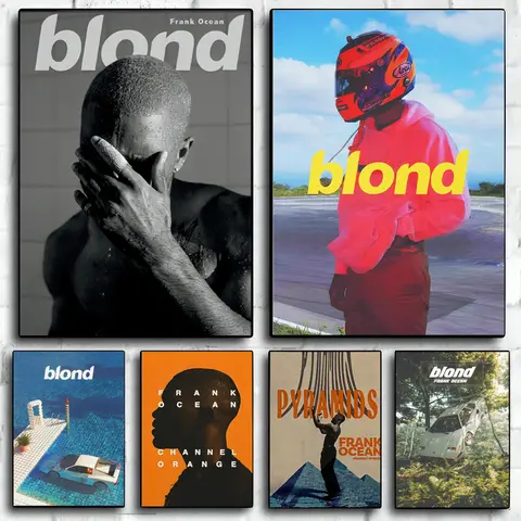 Póster impreso de álbum rubio de Frank Ocean, pintura en lienzo de artistas de música Pop para sala de estar, decoración del hogar, póster, regalos para seguidores sin marco