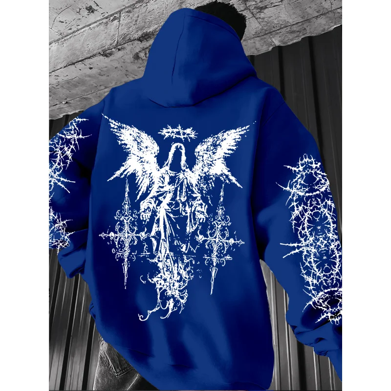 Men'S Angel Element Graffiti Thorn Print Streetwear Hip-Hop Punk Style Hooded Sweatshirt Regular Fit,Hooded Collar Style
Men'S Angel Element Graffiti Thorn Print Streetwear Hip-Hop Punk Style Hooded Sweatshirt Regular Fit,Hooded Collar Style