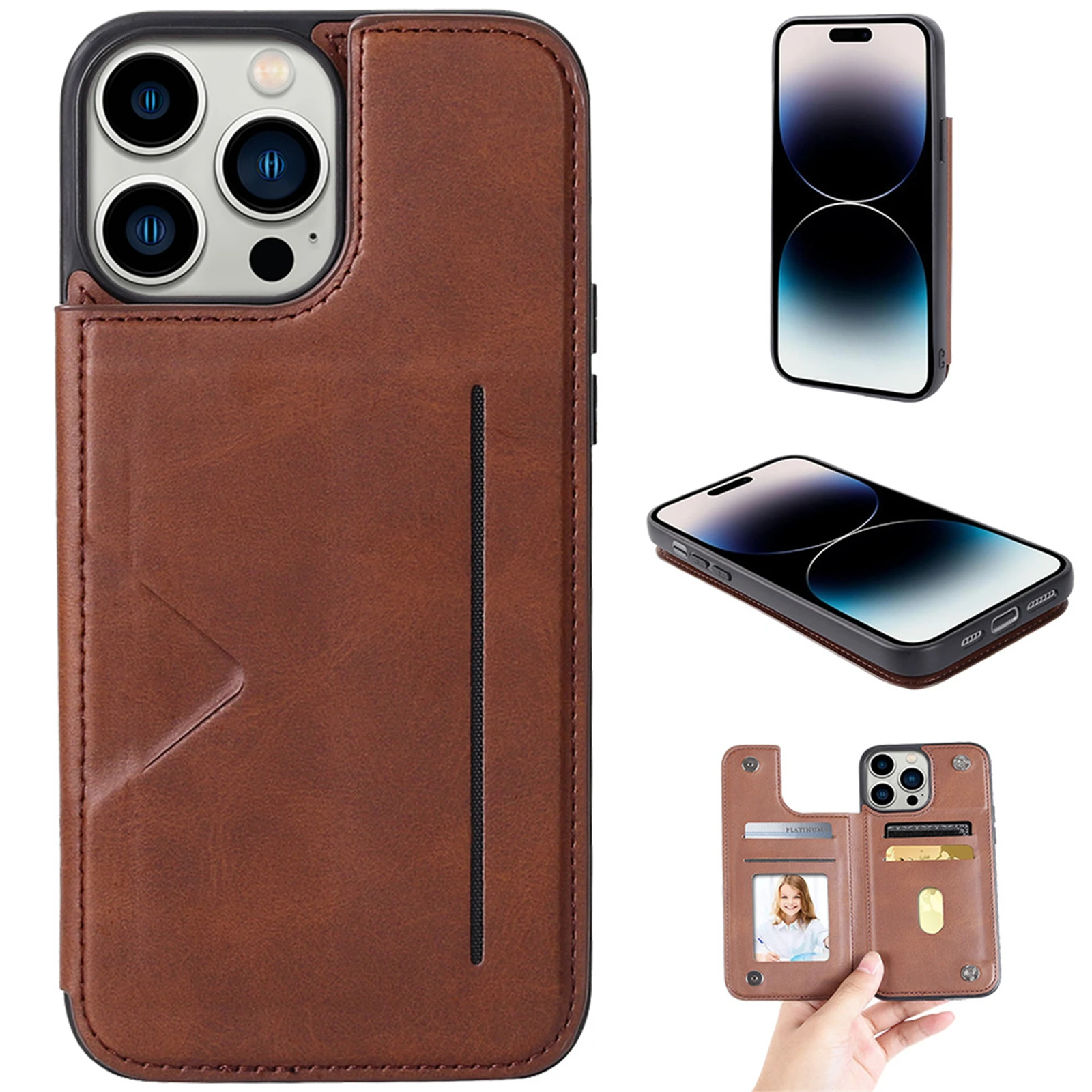 Wallet Phone Cases For iPhone 15 Pro Max 14 13 12 11 Pro Max 15 Plus 13 Pro Leather Stand Card Slots Back Cover
Wallet Phone Cases For iPhone 15 Pro Max 14 13 12 11 Pro Max 15 Plus 13 Pro Leather Stand Card Slots Back Cover