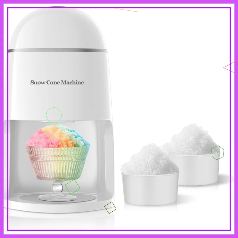 Electric Snow Cone Machine, Shaved Ice Maker for Home Use, Fast Fluffy Ice Shaver Ideal for Family Christmas Holiday Gift, White
Electric Snow Cone Machine, Shaved Ice Maker for Home Use, Fast Fluffy Ice Shaver Ideal for Family Christmas Holiday Gift, White
