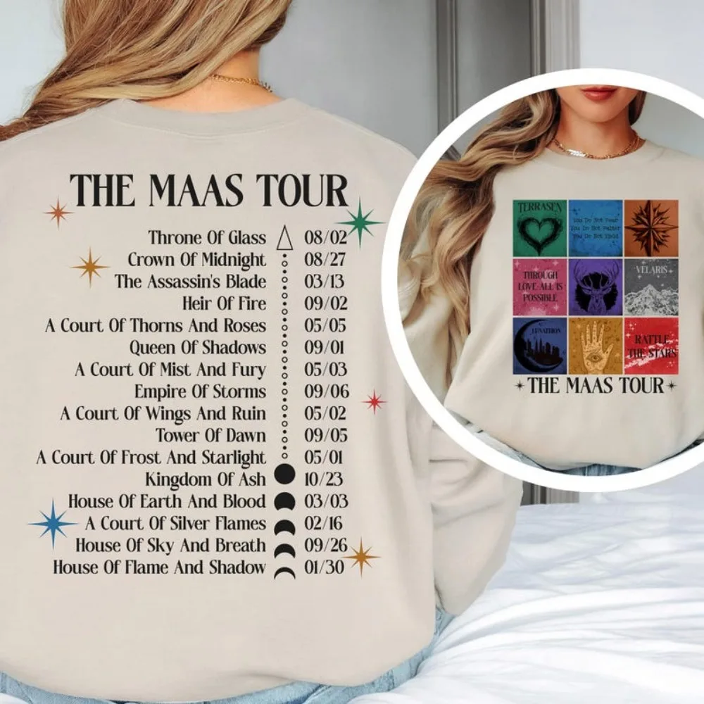 Толстовка Sarah J Maas Tour Merch, ACOTAR Толстовка Throne of Glass Merch Толстовка с длинными рукавами Уличная одежда Пуловер
Толстовка Sarah J Maas Tour Merch, ACOTAR Толстовка Throne of Glass Merch Толстовка с длинными рукавами Уличная одежда Пуловер