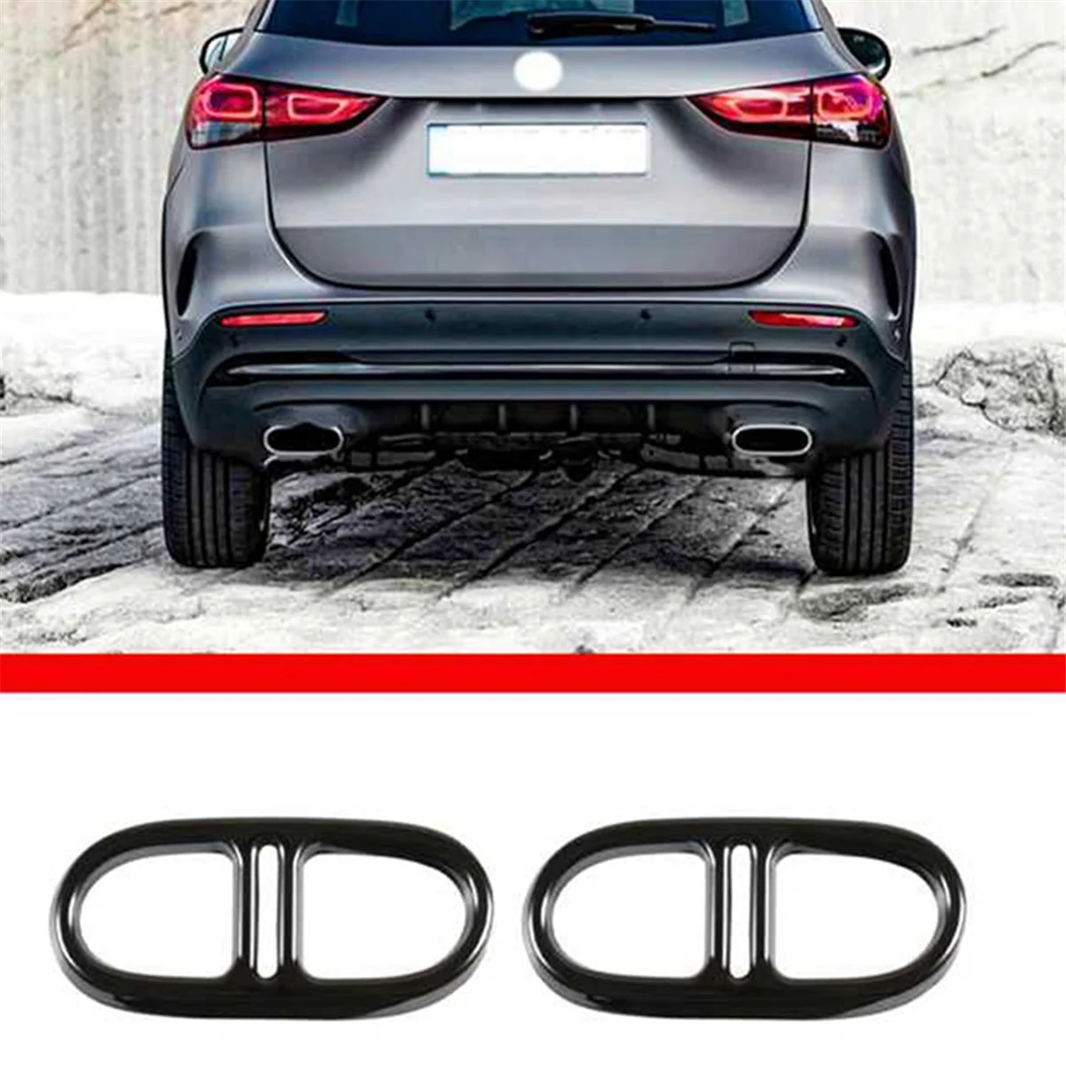 Car Rear Exhaust Tail Pipe Cover Trim for Mercedes-Benz GLA/GLB 20-21-A77Q
Car Rear Exhaust Tail Pipe Cover Trim for Mercedes-Benz GLA/GLB 20-21-A77Q