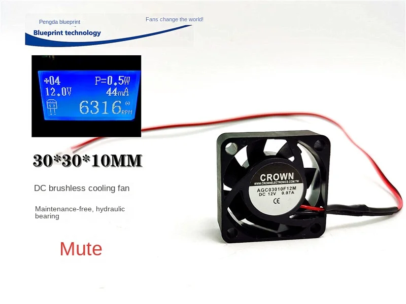Mute 3010 Agc03010f12m 3cm Hydro Bearing 30 * 10mm Miniature VGA Cooler 30*30*10MM
Mute 3010 Agc03010f12m 3cm Hydro Bearing 30 * 10mm Miniature VGA Cooler 30*30*10MM