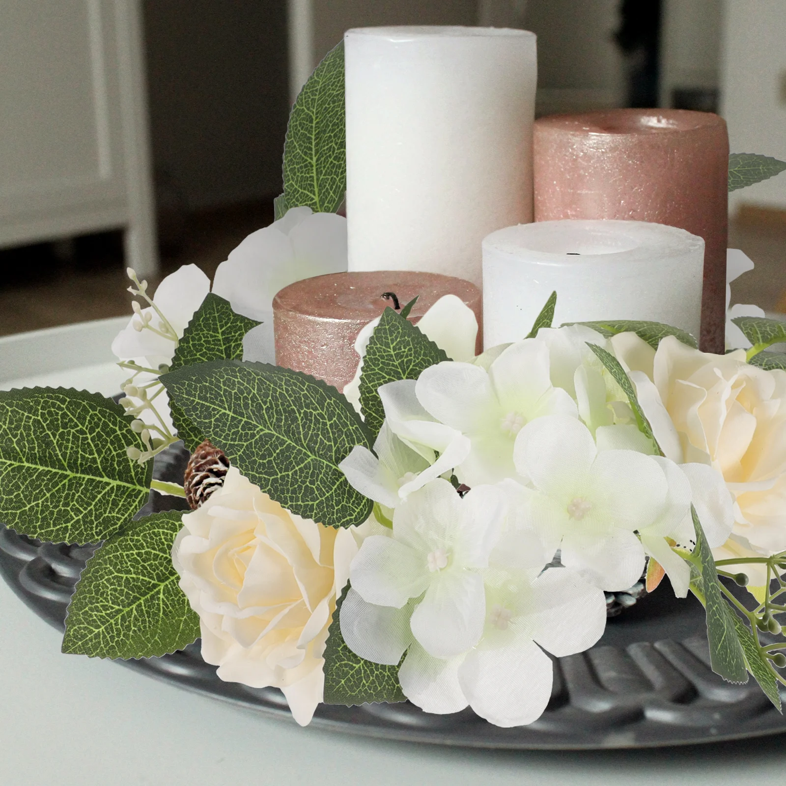 Artificial Wreath Silk Cloth Decorative Party Home Wedding Table Floral Taper Rings Chic Atmosphere Tool Storage
Artificial Wreath Silk Cloth Decorative Party Home Wedding Table Floral Taper Rings Chic Atmosphere Tool Storage