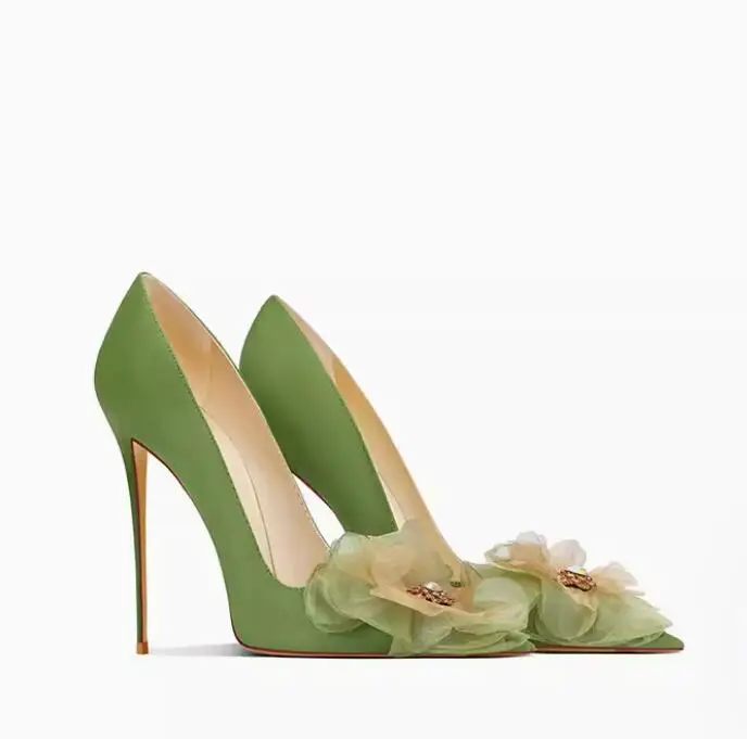 Beauty Crystal Silky Mesh Flower Green Blue Pink Silk Pumps Women Stiletto High Heels Shallow Slip On Wedding Shoes
Beauty Crystal Silky Mesh Flower Green Blue Pink Silk Pumps Women Stiletto High Heels Shallow Slip On Wedding Shoes