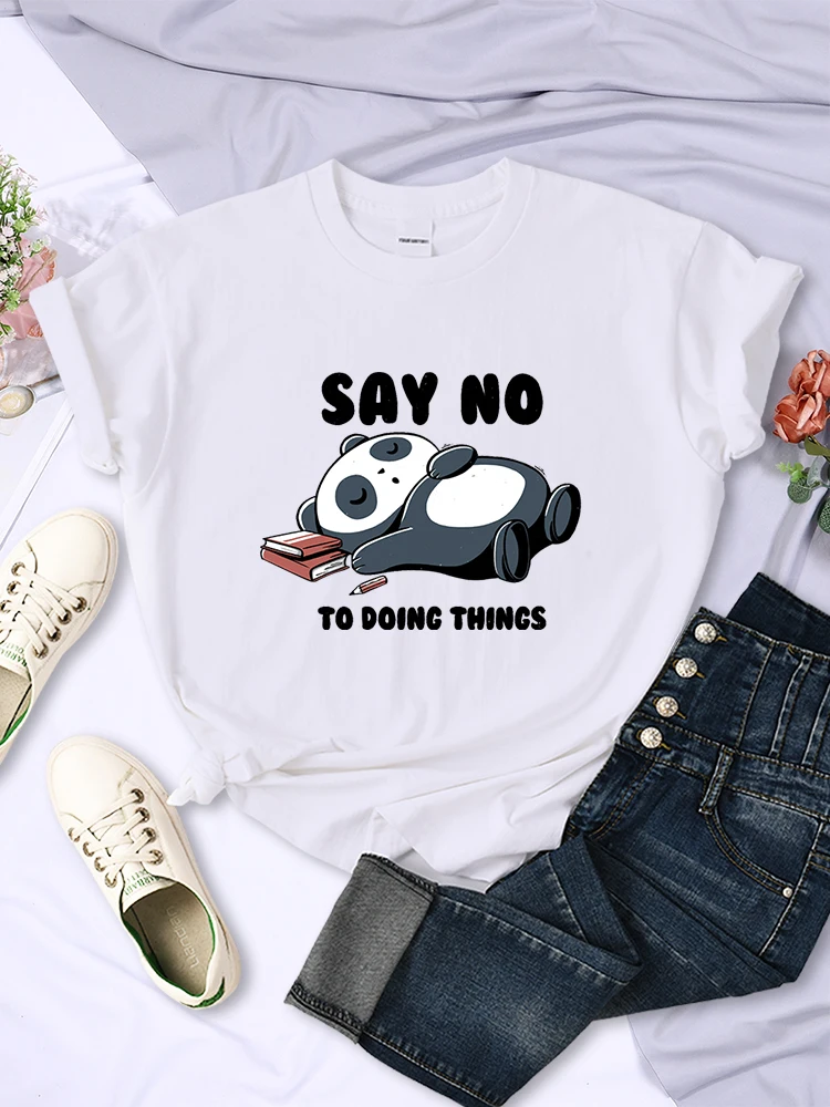 Say No To Doing Thing Sleeping Panda Female T-Shirts Summer Fashion Tee Clothing Vintage Harajuku Short Sleeve Casual Women Tops
Say No To Doing Thing Sleeping Panda Female T-Shirts Summer Fashion Tee Clothing Vintage Harajuku Short Sleeve Casual Women Tops