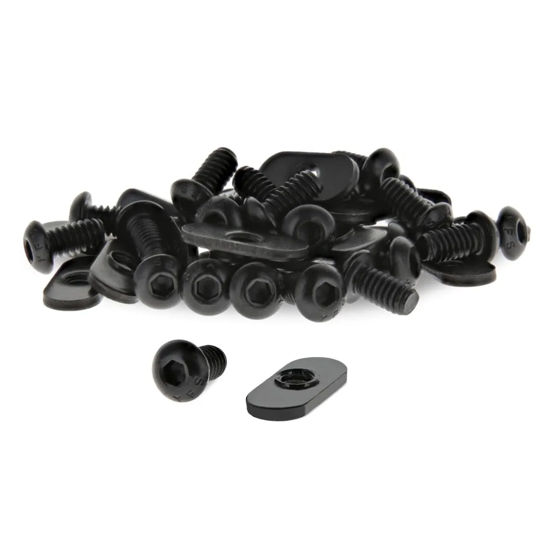 1/4-20 x 0.5" Button Head Socket Cap Screw & Slide-in T-Nut Set for 10 Series 8020 Aluminum Extrusion, Steel Black Zinc, 25 Pack
1/4-20 x 0.5" Button Head Socket Cap Screw & Slide-in T-Nut Set for 10 Series 8020 Aluminum Extrusion, Steel Black Zinc, 25 Pack