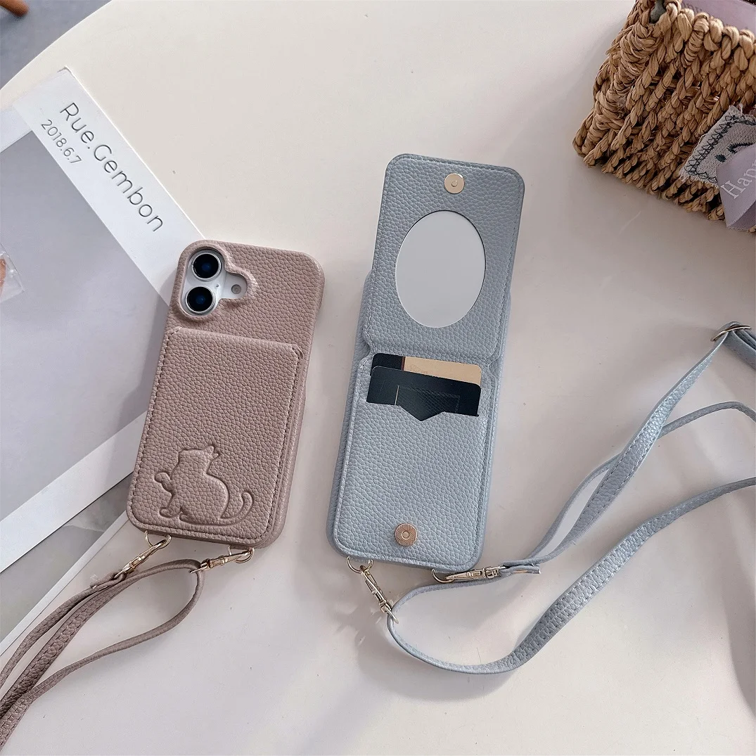 Luxury Crossbody Elegant Cartoon Leather Card Slot Wallet Case For iPhone 11 12 13 14 15 16 Pro Max Plus Makeup Mirror Cover
Luxury Crossbody Elegant Cartoon Leather Card Slot Wallet Case For iPhone 11 12 13 14 15 16 Pro Max Plus Makeup Mirror Cover