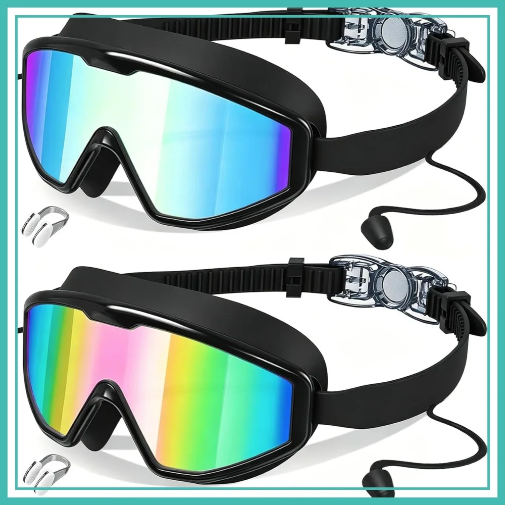 Swim Goggles for Kids 6-14 with Earplugs, Nose Clip, Anti-Fog UV Protection
Swim Goggles for Kids 6-14 with Earplugs, Nose Clip, Anti-Fog UV Protection