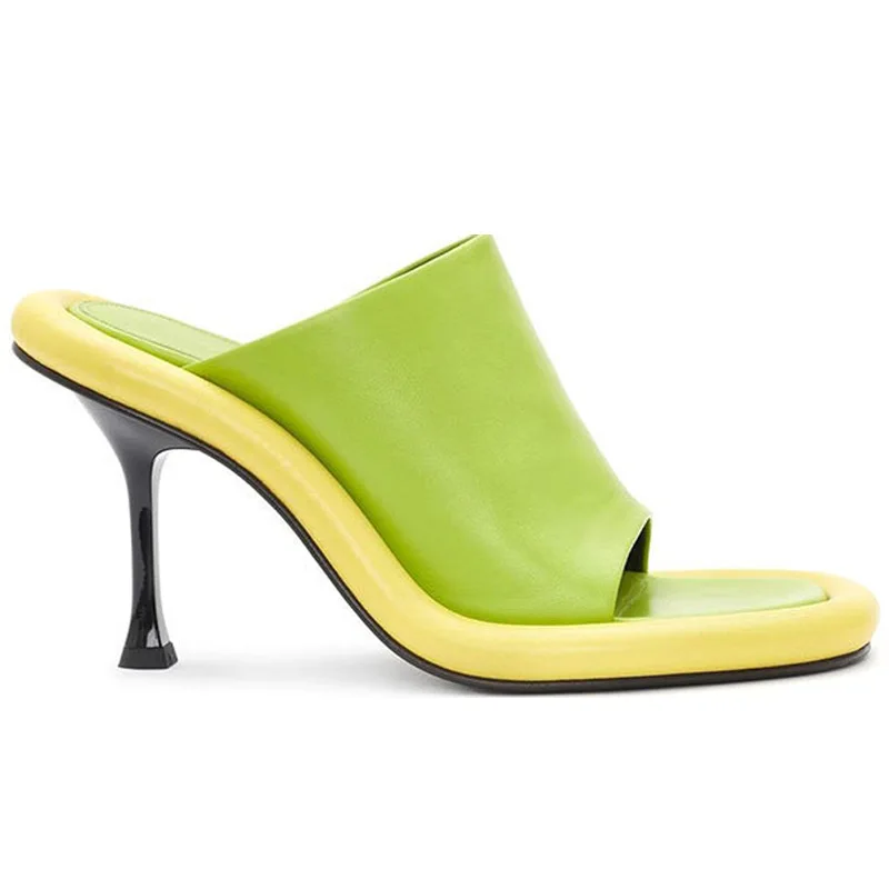 Round Headed Slippers Open-Toe High Heels Color Blocked High Heels Soft Sole Slippers Big Size High Heels Runway Slippers
Round Headed Slippers Open-Toe High Heels Color Blocked High Heels Soft Sole Slippers Big Size High Heels Runway Slippers