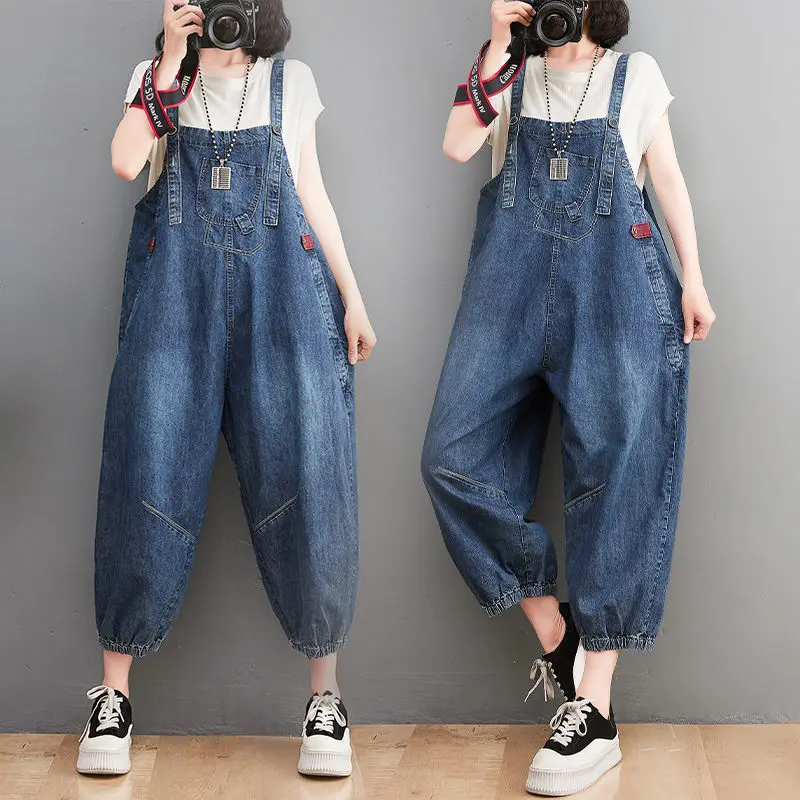 Denim Suspenders Pants Women's Summer 2023 Korean Fashion Sleeveless Vintage Loose Jeans Jumpsuit Bib Pants C019
Denim Suspenders Pants Women's Summer 2023 Korean Fashion Sleeveless Vintage Loose Jeans Jumpsuit Bib Pants C019