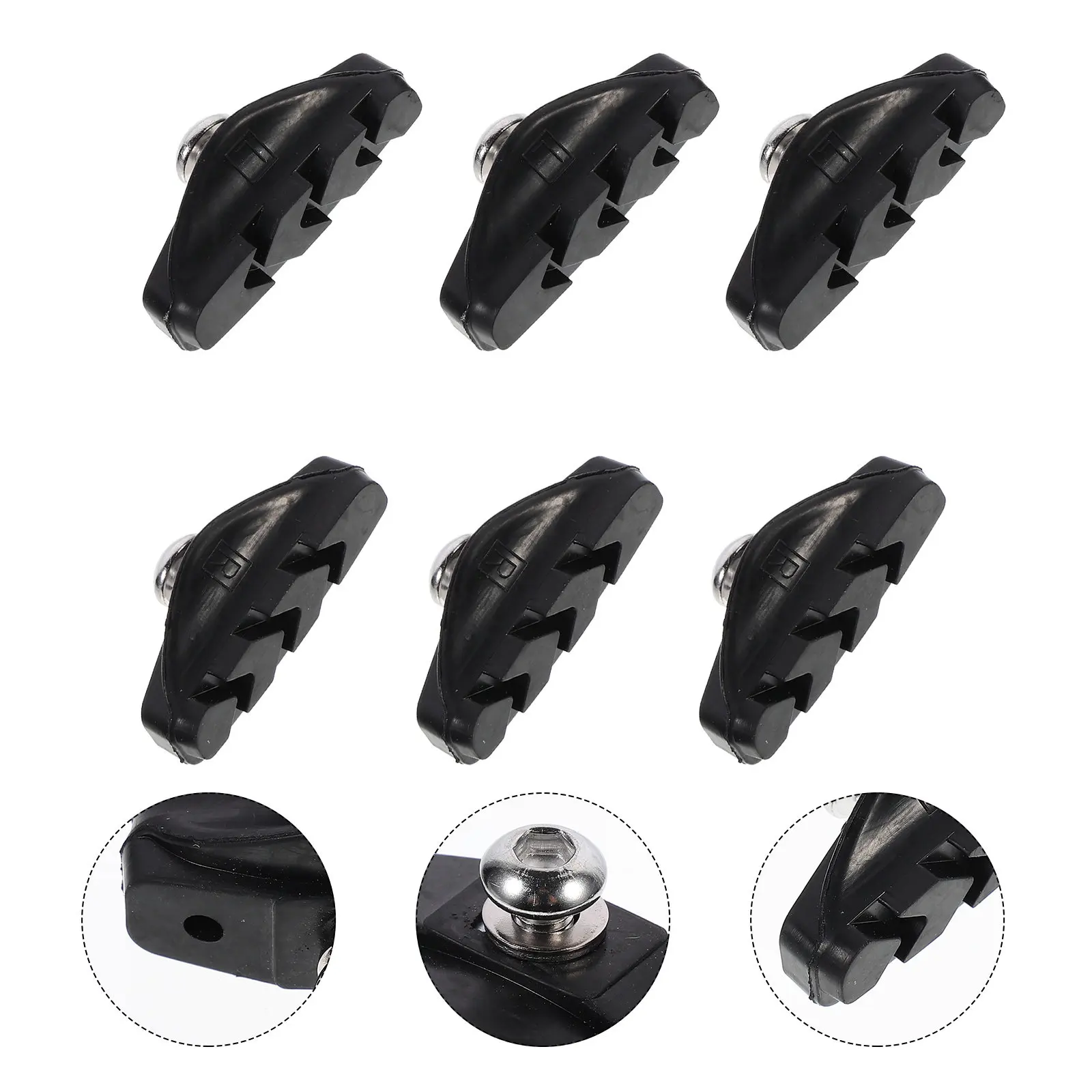 3Pairs Bicycle Brake Pads C Shaped Rim Protection Wide Contact Area Short Braking Distance Easy Installation Professional
3Pairs Bicycle Brake Pads C Shaped Rim Protection Wide Contact Area Short Braking Distance Easy Installation Professional