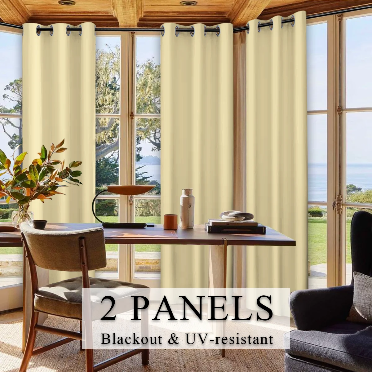 2 PCS Blackout Grommet Top Room Darkening Home Decor Soft Touch Privacy Curtains for Bedroom,Living Room,Office,Dining Room
2 PCS Blackout Grommet Top Room Darkening Home Decor Soft Touch Privacy Curtains for Bedroom,Living Room,Office,Dining Room