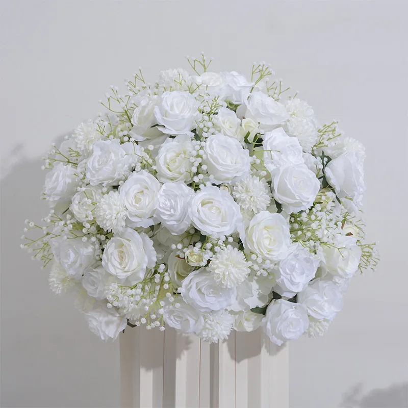 60CM Pure White Cream White Rose Baby's Breath Flower Balls Wedding Table Window Vase Opening Event Decor
60CM Pure White Cream White Rose Baby's Breath Flower Balls Wedding Table Window Vase Opening Event Decor