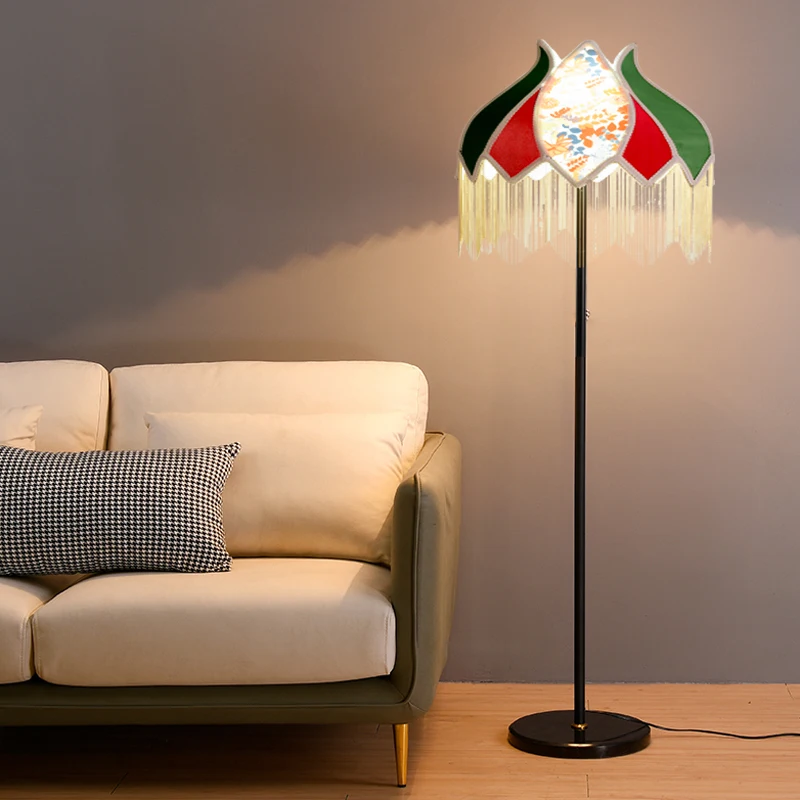 SANDYHA LED floor lamp for living room sofa retro French tassel fabric lampshade bedroom decoration home study lighting fixture
SANDYHA LED floor lamp for living room sofa retro French tassel fabric lampshade bedroom decoration home study lighting fixture