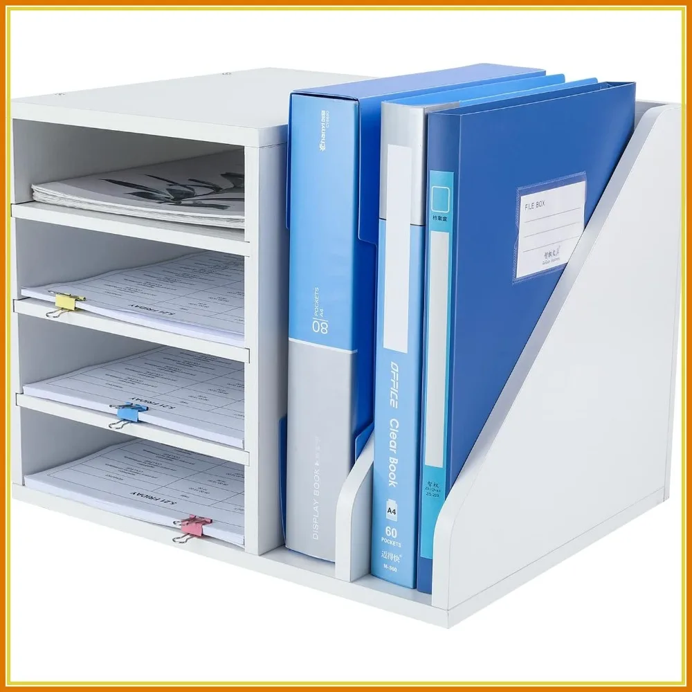 Wood Desktop File Holder Organizer Mail Sorter, 15.35" W x 12.16" D x 11.81" H
Wood Desktop File Holder Organizer Mail Sorter, 15.35" W x 12.16" D x 11.81" H