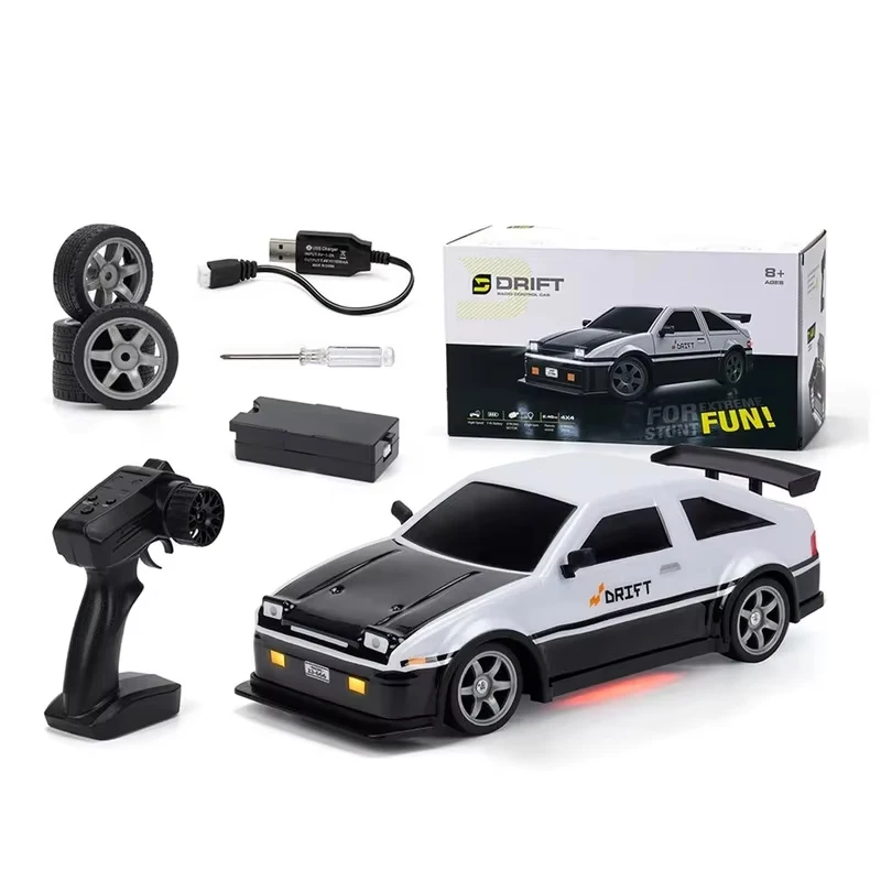 1/16 2.4G RC Drift CAR With LED Light 4WD Radio Remote Control Cars Professional Racing GTR Model AE86 Toys for Children Gifts
1/16 2.4G RC Drift CAR With LED Light 4WD Radio Remote Control Cars Professional Racing GTR Model AE86 Toys for Children Gifts