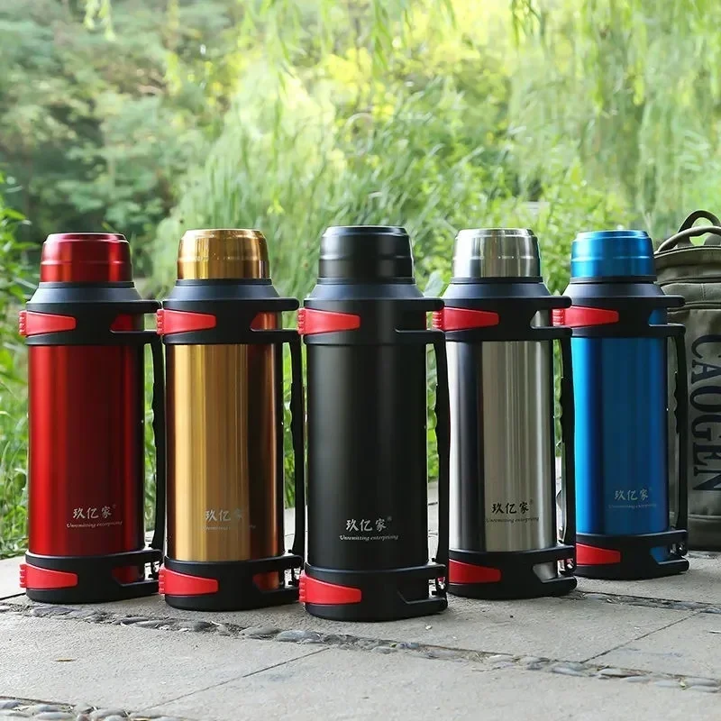 1200-4000ML Large Thermos Bottle Vacuum Flasks Stainless Steel Insulated Water Thermal Cup With Strap 48 Hours Insalation
1200-4000ML Large Thermos Bottle Vacuum Flasks Stainless Steel Insulated Water Thermal Cup With Strap 48 Hours Insalation