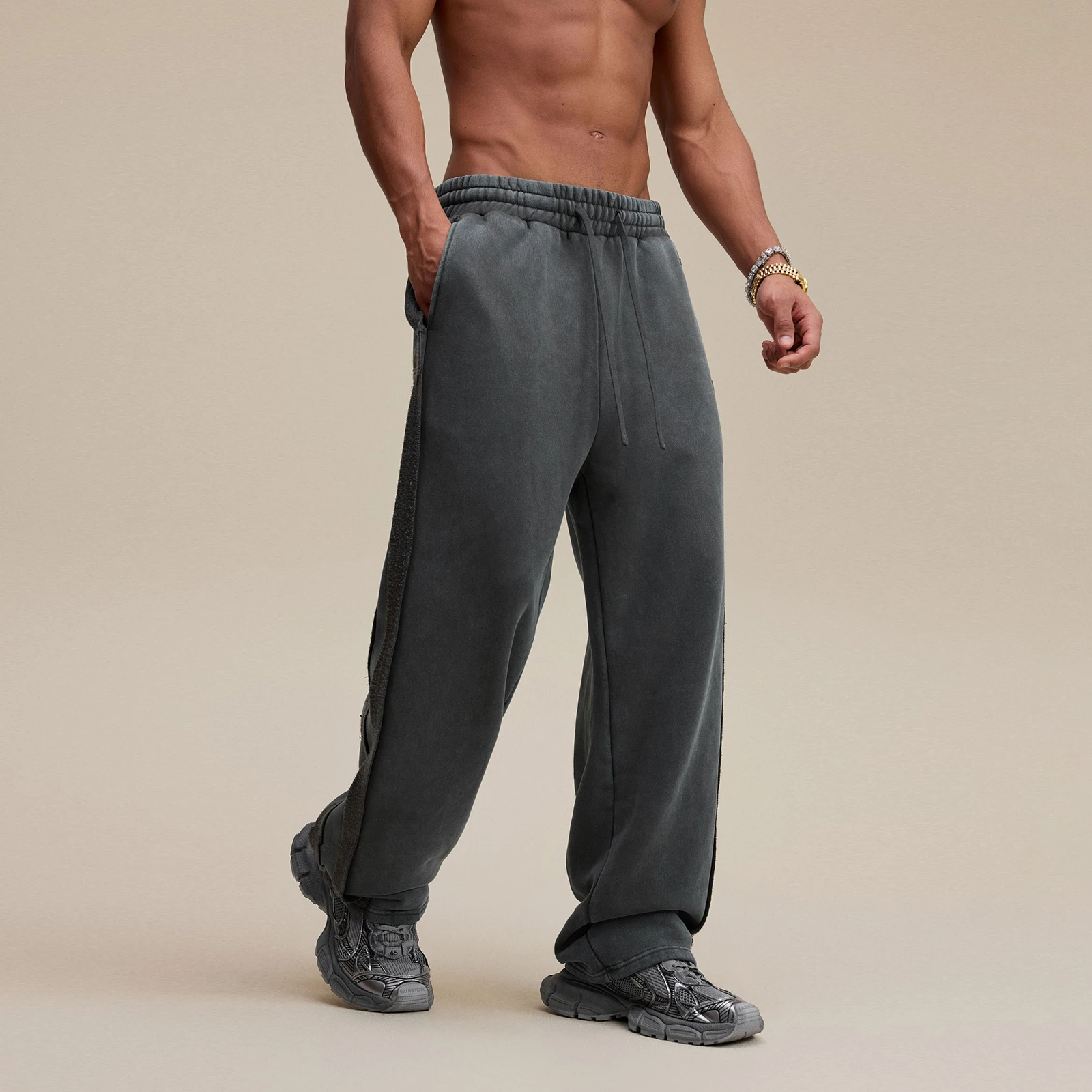 2025 High Street Loose Velvet Stir Fried Snowflake Fleece Straight Leg Sweatpants Mens Baggy Casual Grey Washed Sweat Pants
2025 High Street Loose Velvet Stir Fried Snowflake Fleece Straight Leg Sweatpants Mens Baggy Casual Grey Washed Sweat Pants