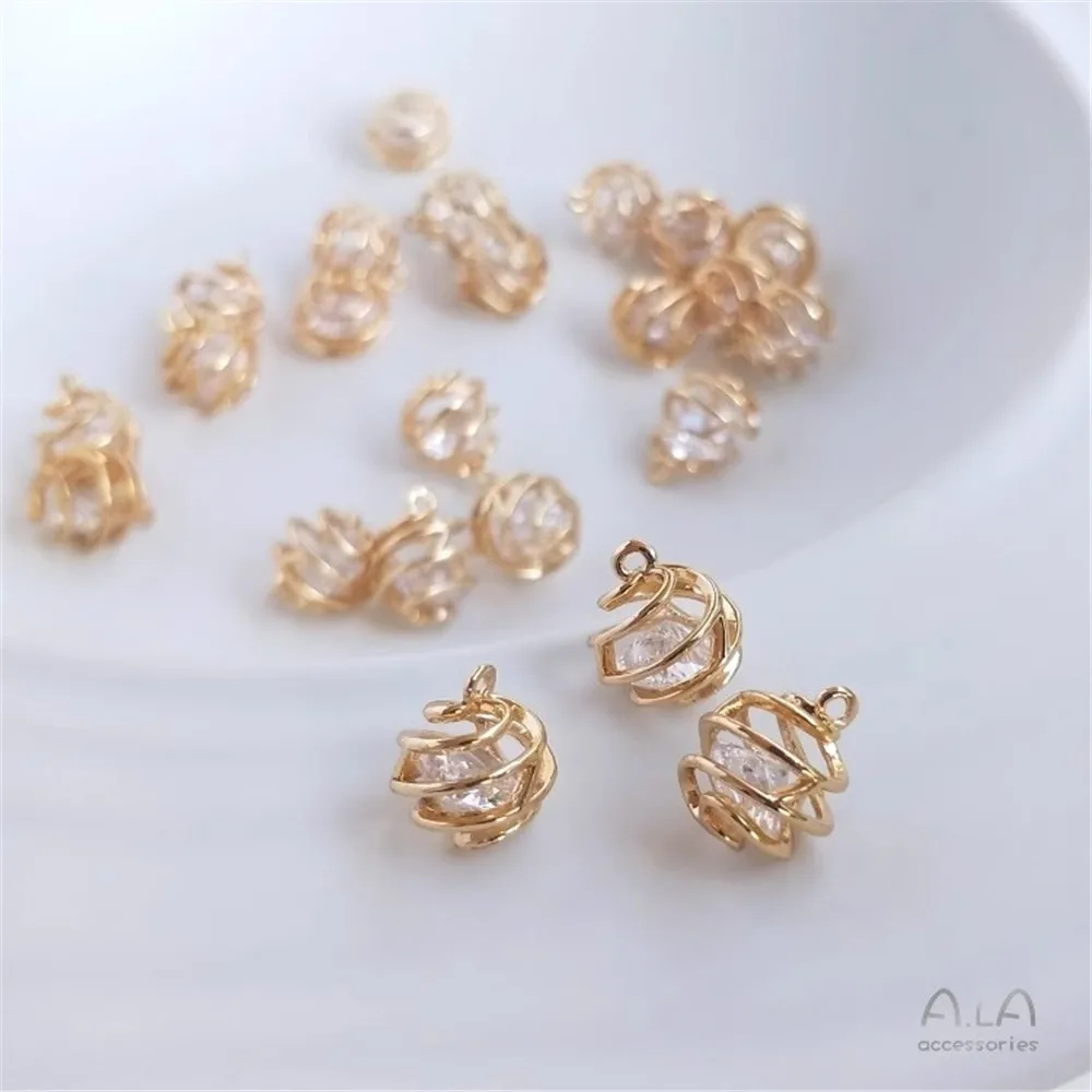 14K Gold Color-preserving Accessories Mesh Ball Bag Large Zircon Pendant Diy Bracelet Collarbone Necklace Earrings Pendant
14K Gold Color-preserving Accessories Mesh Ball Bag Large Zircon Pendant Diy Bracelet Collarbone Necklace Earrings Pendant