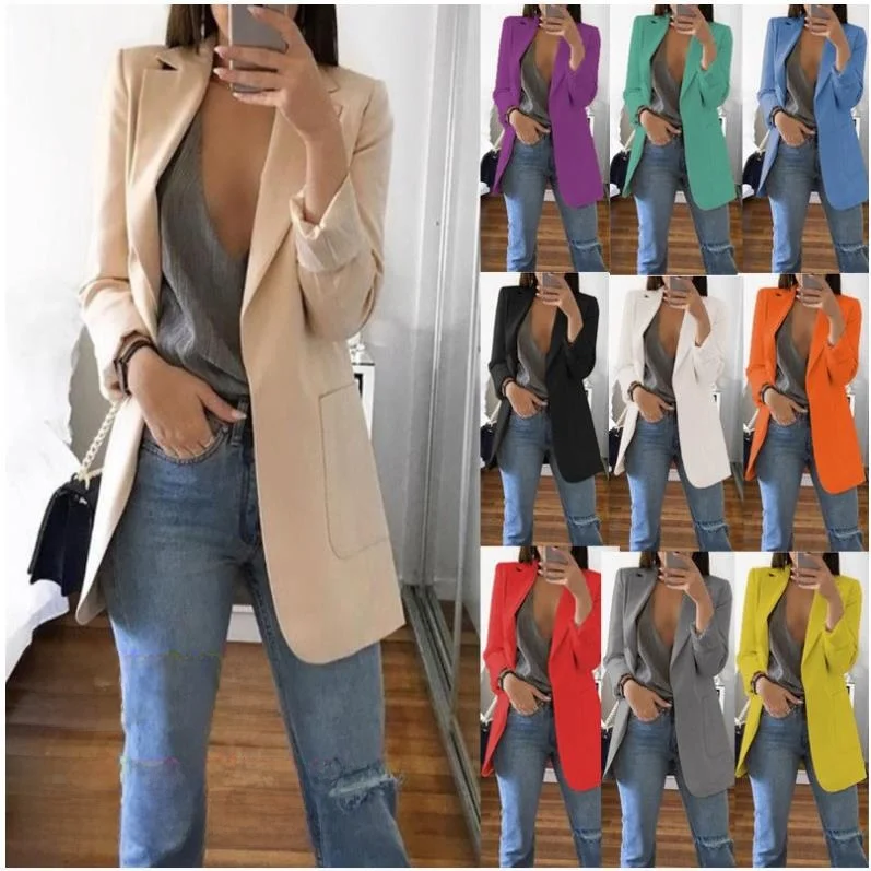 Женский костюм-кардиган с воротником Jaet, открытый кардиган с откидным воротником, верхняя одежда, милый прямой костюм-труба Busin Long Sve
Женский костюм-кардиган с воротником Jaet, открытый кардиган с откидным воротником, верхняя одежда, милый прямой костюм-труба Busin Long Sve