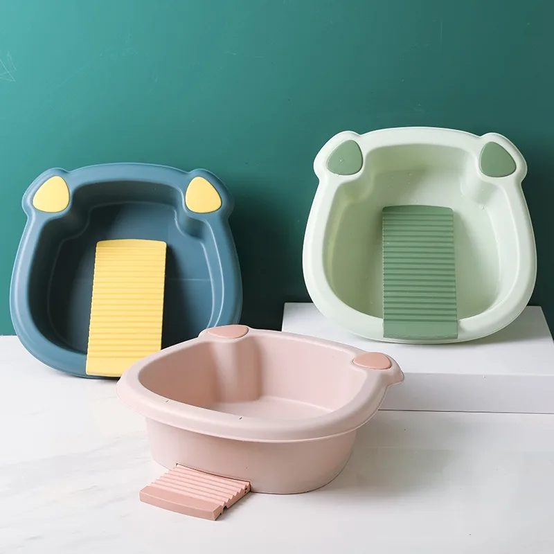 Underwear, laundry basin, washboard integrated, household washboard plastic basin
Underwear, laundry basin, washboard integrated, household washboard plastic basin