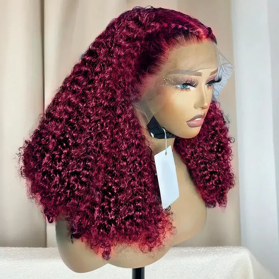 Red #99J Burgundy Short Deep Wave 13x4 Lace Front Bob Wigs Human Hair Lace Wigs Human Hair Curly Bob Wigs For Women 250% Density
Red #99J Burgundy Short Deep Wave 13x4 Lace Front Bob Wigs Human Hair Lace Wigs Human Hair Curly Bob Wigs For Women 250% Density