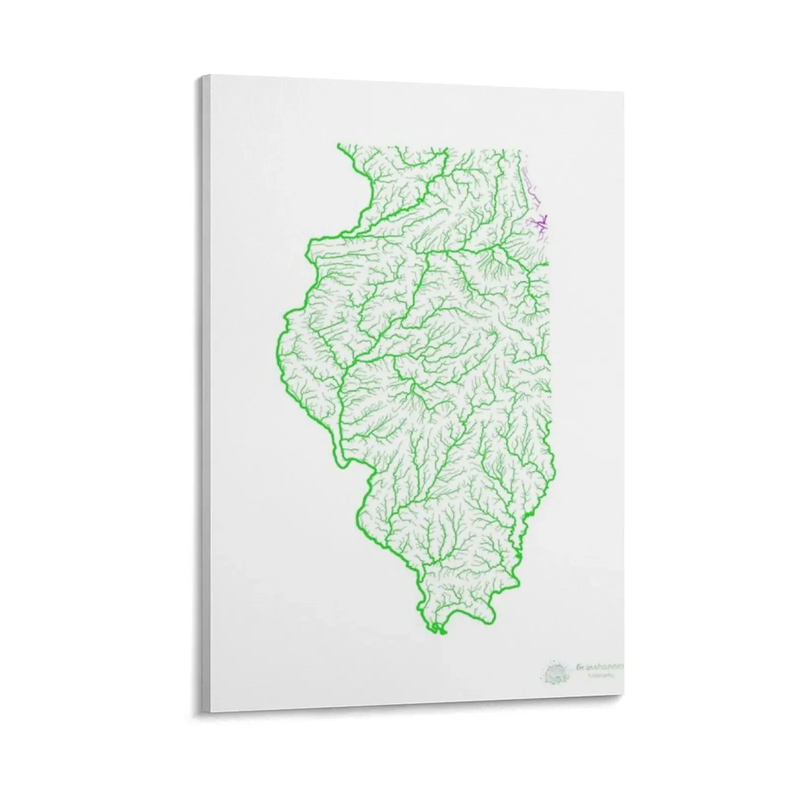 Illinois River Basin Map in Rainbow Colours with White Background Canvas Painting pictures for wall
Illinois River Basin Map in Rainbow Colours with White Background Canvas Painting pictures for wall