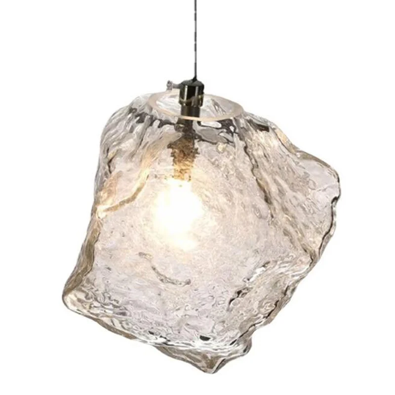 Irregular Ice Block Glass Pendant Lamp Handblown LED Suspension Light Hotel Staircase Cafe Bar Bedroom Hanging Chandelier
Irregular Ice Block Glass Pendant Lamp Handblown LED Suspension Light Hotel Staircase Cafe Bar Bedroom Hanging Chandelier