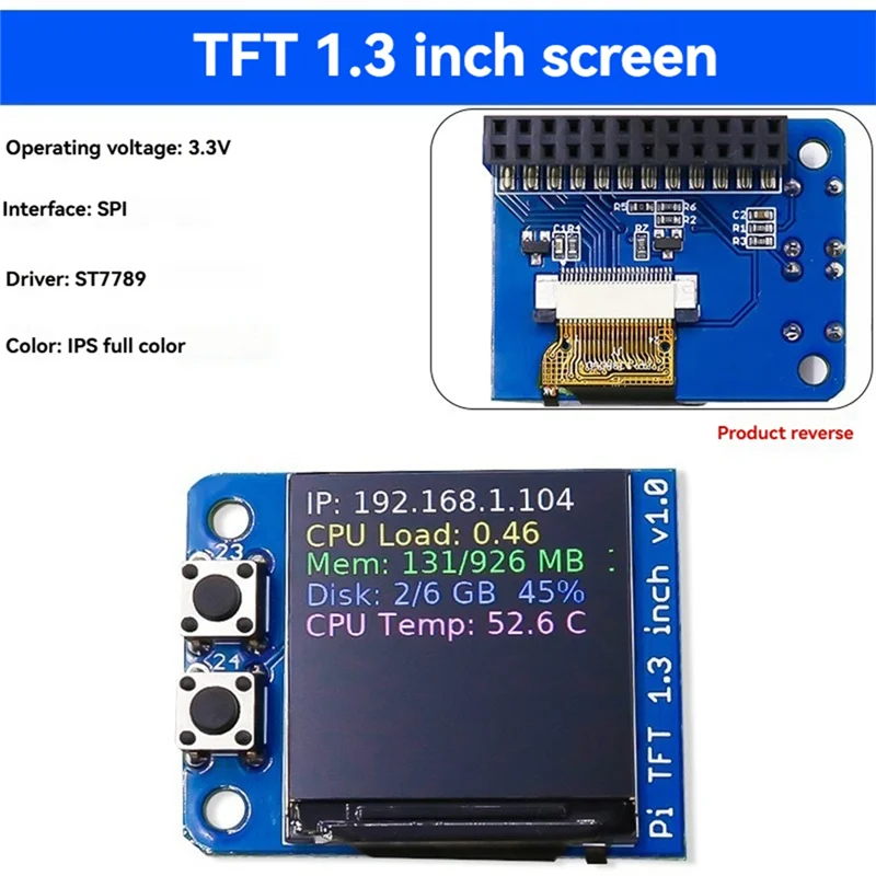 Новый модуль TFT-дисплея 1,14-дюймовый полноцветный экран с интерфейсом SPI для Raspberry Pi Pio
Новый модуль TFT-дисплея 1,14-дюймовый полноцветный экран с интерфейсом SPI для Raspberry Pi Pio