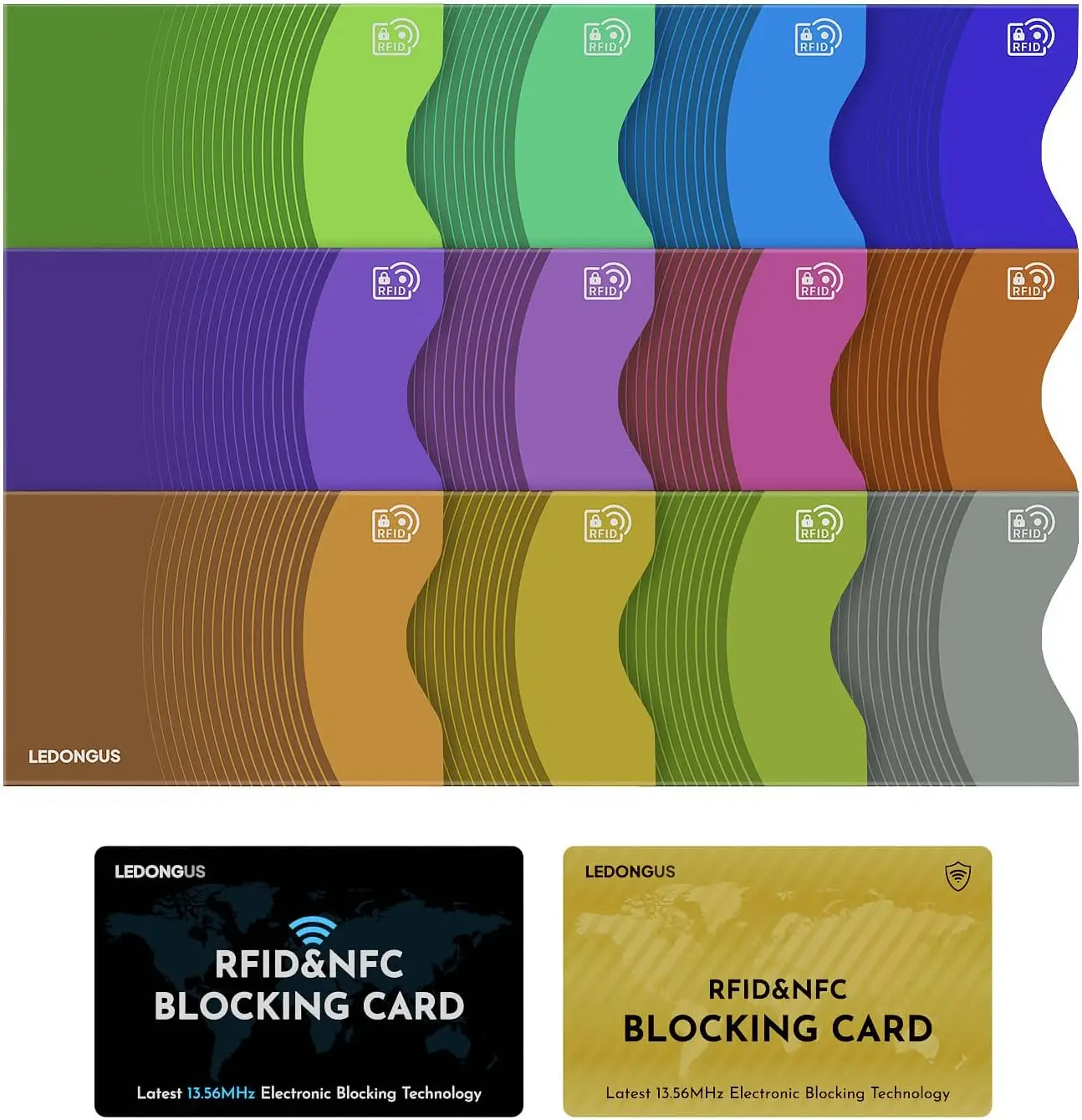 RFID Blocking Card Sleeves, 12-Pack with 2 RFID Blocking Cards|Anti-Theft Protection for Credit Cards
RFID Blocking Card Sleeves, 12-Pack with 2 RFID Blocking Cards|Anti-Theft Protection for Credit Cards