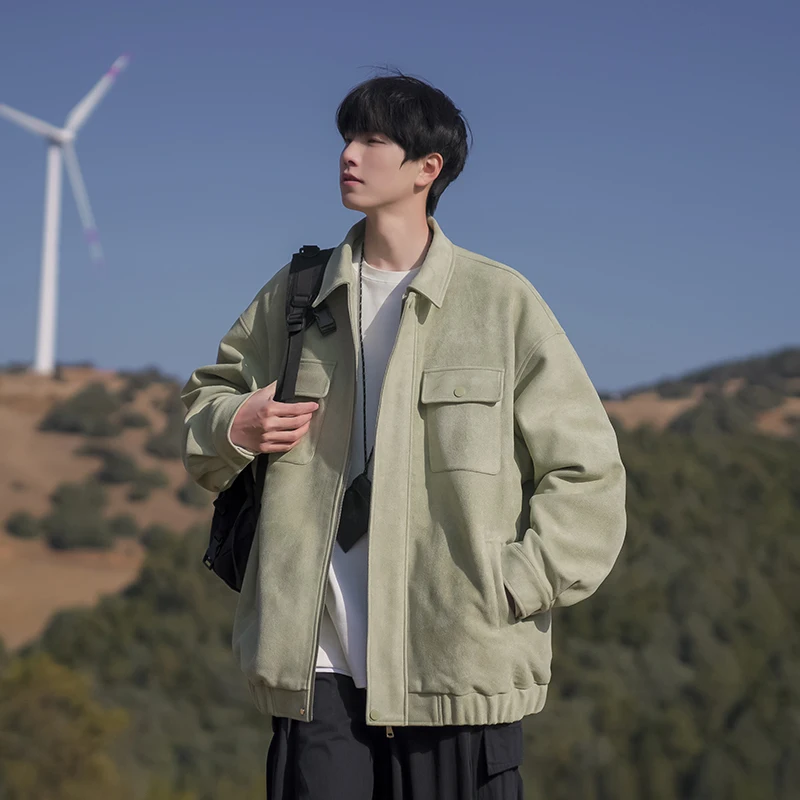 Leather Jaet Men's Spring Autumn Trend American Retro Vintage Baseball Sle Youthful Haome Coat Loose Fit Zipper Decor
Leather Jaet Men's Spring Autumn Trend American Retro Vintage Baseball Sle Youthful Haome Coat Loose Fit Zipper Decor