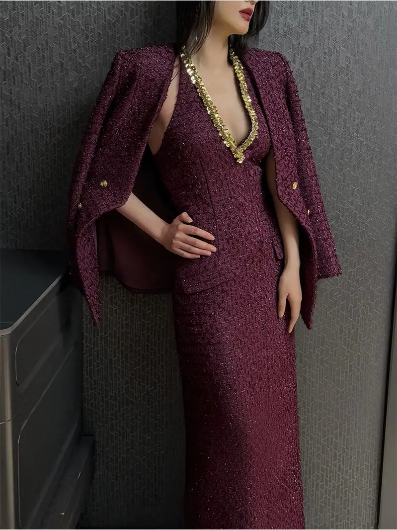 Платье миди ручной работы с пайетками, сексуальное, с V-образным вырезом, облегающее, сияющее золотисто-фиолетовое, в стиле ретро, TANA WARREN, из смесового хлопка и полиэстера, весна-осень
Платье миди ручной работы с пайетками, сексуальное, с V-образным вырезом, облегающее, сияющее золотисто-фиолетовое, в стиле ретро, TANA WARREN, из смесового хлопка и полиэстера, весна-осень