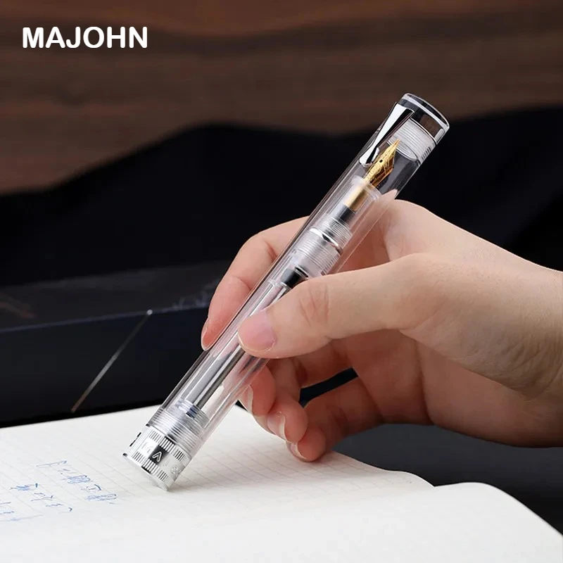 Ручка-фонтан MAJOHN V1 из прозрачной смолы с вакуумным наполнением, позолоченный наконечник, канцелярские товары для офиса и школы
Ручка-фонтан MAJOHN V1 из прозрачной смолы с вакуумным наполнением, позолоченный наконечник, канцелярские товары для офиса и школы
