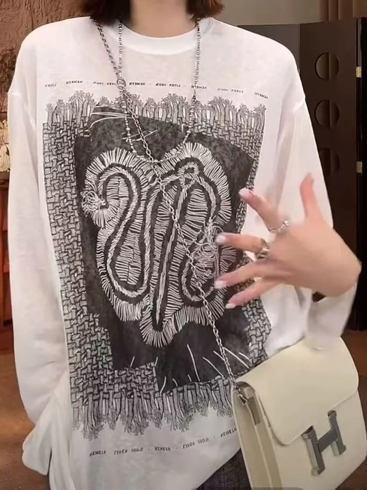 Y2k Винтажная футболка с рисунком для мужчин 2000-х годов в стиле ретро, панк, негабаритная хлопковая футболка в стиле хип-хоп, уличная одежда с круглым вырезом и длинными рукавами, топ ropa hombre
Y2k Винтажная футболка с рисунком для мужчин 2000-х годов в стиле ретро, панк, негабаритная хлопковая футболка в стиле хип-хоп, уличная одежда с круглым вырезом и длинными рукавами, топ ropa hombre