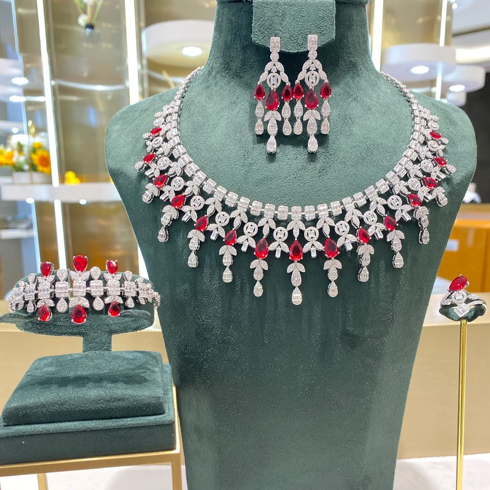 013195 Luxury Bridal Necklace Set for Women Big Set Cubic Zirconia Wedding Jewelry For Brides Accessories Jewellery
013195 Luxury Bridal Necklace Set for Women Big Set Cubic Zirconia Wedding Jewelry For Brides Accessories Jewellery