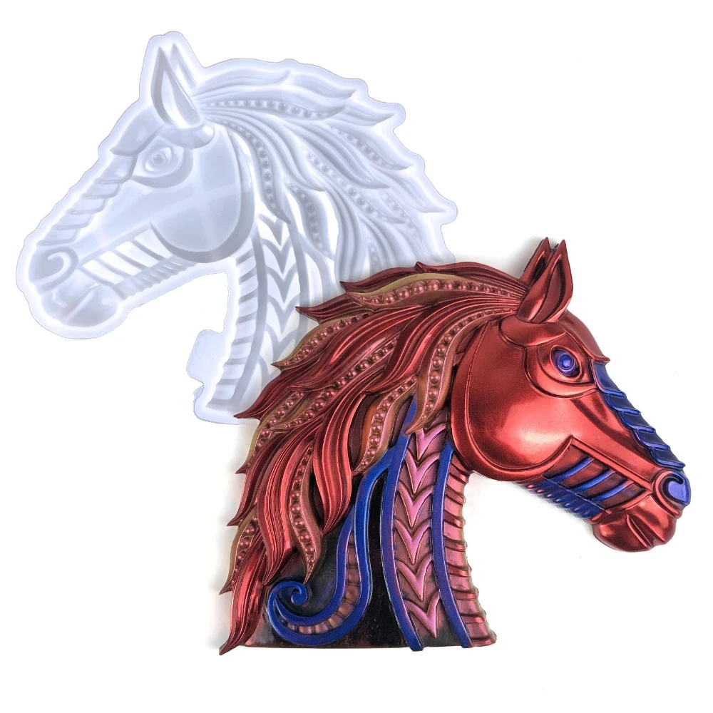 Horse Head Pendant Silicone Mold DIY Hand-Making Living Room Wall Decal Stable Logo Horse Head Epoxy Resin Molds
Horse Head Pendant Silicone Mold DIY Hand-Making Living Room Wall Decal Stable Logo Horse Head Epoxy Resin Molds