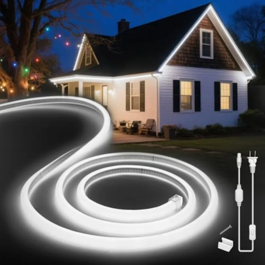 LED Neon Lights 6000K, 110-120V LED Strip Lights, Flexible Outdoor Waterproof Neon Rope Lights for Bedroom, Cabinet, Kitchen, L
LED Neon Lights 6000K, 110-120V LED Strip Lights, Flexible Outdoor Waterproof Neon Rope Lights for Bedroom, Cabinet, Kitchen, L