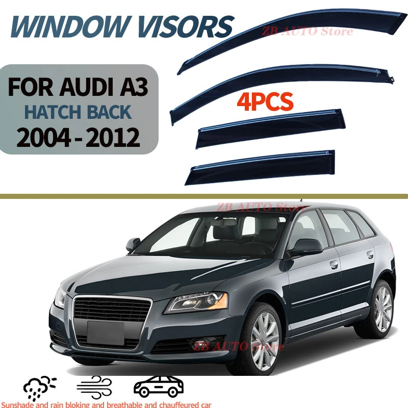 For 2004 Audi A3 Hatch Back Window visors Rain water prevention; Covering the sunlight; Anti fog; Snow prevention
For 2004 Audi A3 Hatch Back Window visors Rain water prevention; Covering the sunlight; Anti fog; Snow prevention