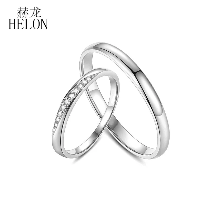 HELON Solid 14K White Gold Round Genuine Natural Diamonds Engagement Ring Women Men Wedding Trendy Fine Jewelry Couple Ring
HELON Solid 14K White Gold Round Genuine Natural Diamonds Engagement Ring Women Men Wedding Trendy Fine Jewelry Couple Ring